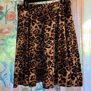 Amanda + Chelsea - Leopard Print Swing Skirt